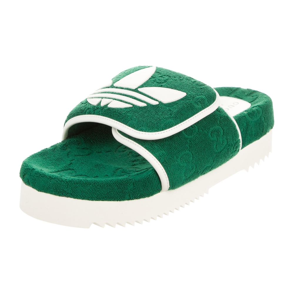 GUCCI  ADIDAS COLAB PLATFROM SLIDES SHOES - Picture 2 of 14
